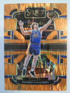 2023-24 Panini Select Orange Flash Prizms Brandin Podziemski #93 RC