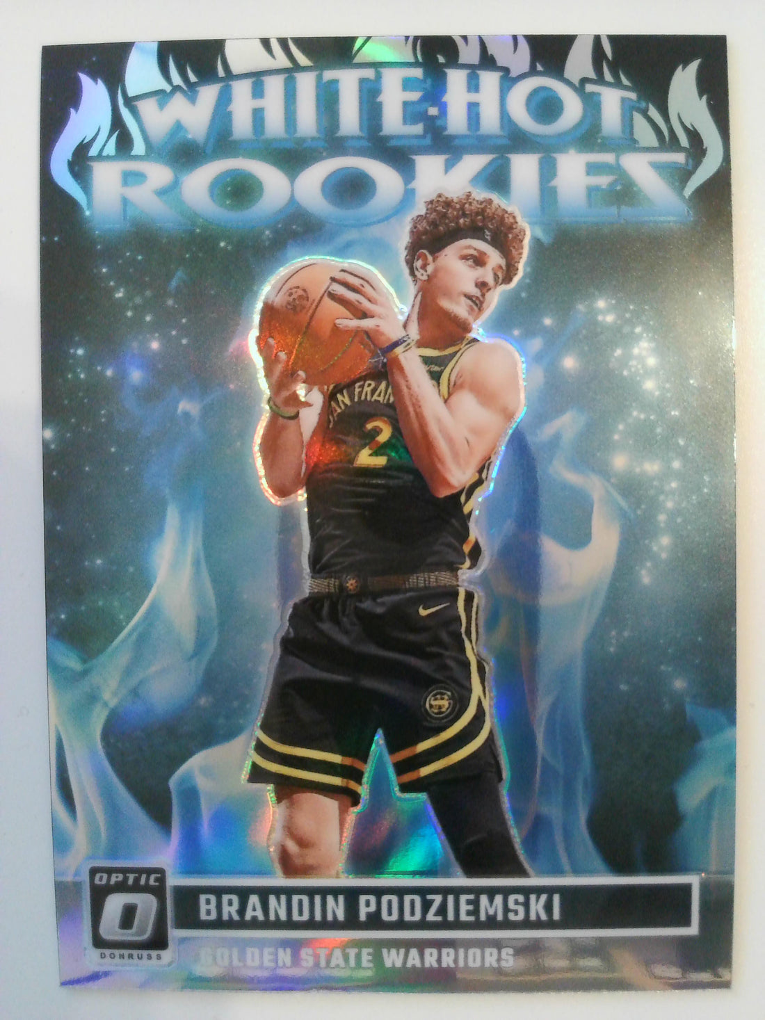 2023-24 Donruss Optic Basketball White Hot Rookies Holo Brandin Podziemski #14