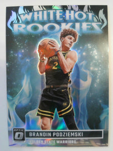 2023-24 Donruss Optic Basketball White Hot Rookies Holo Brandin Podziemski #14