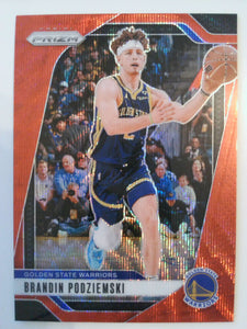 2024-25 Panini Prizm Basketball Prizms Ruby Wave Brandin Podziemski #81