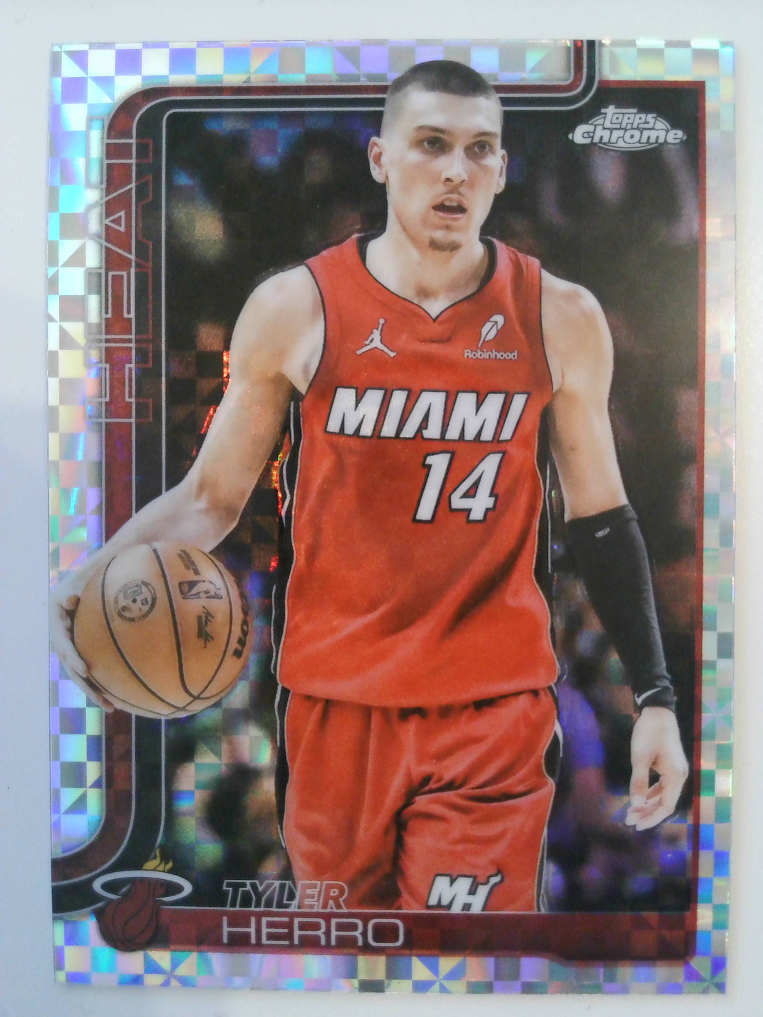 2025-26 Topps Chrome Basketball X-Fractor Tyler Herro #188