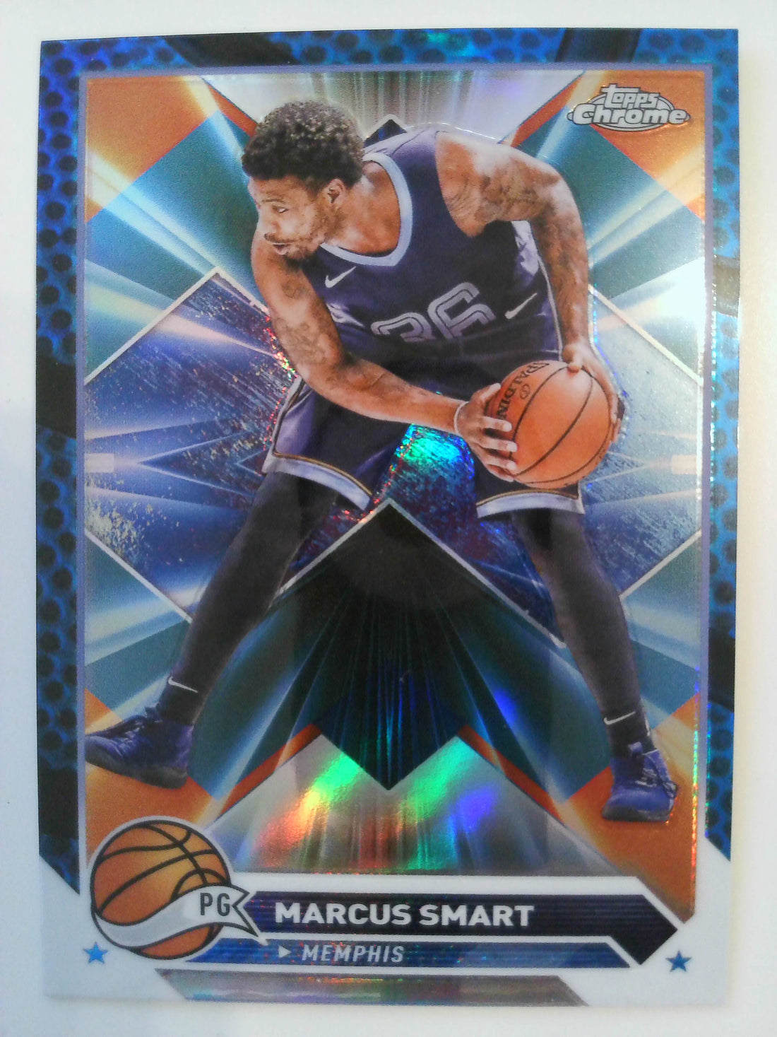 2023-24 Topps Chrome Basketball Blue Basketball Refractors Marcus Smart #119