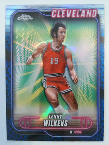 2024-25 Topps Chrome Basketball Blue Basketball Refractor Lenny Wilkens #14