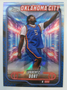 2024-25 Topps Chrome Basketball Blue Basketball Refractor Luguentz Dort #74
