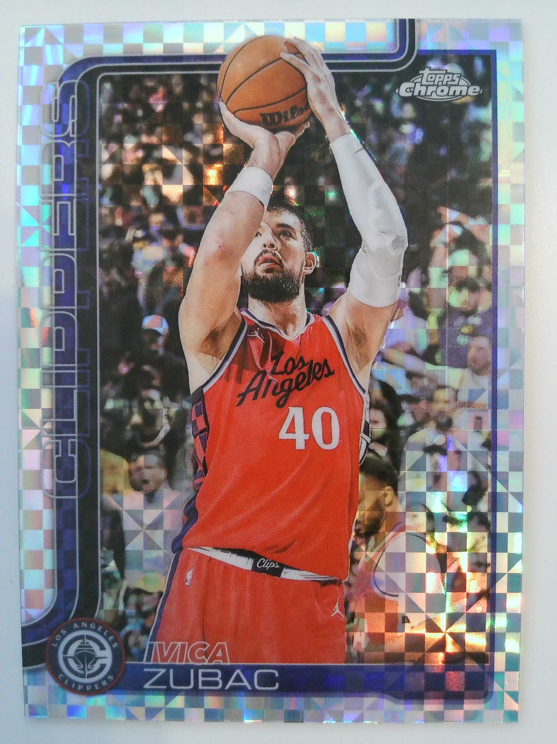 2025-26 Topps Chrome Basketball X-Fractor Ivica Zubac #63