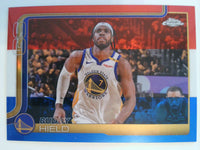 2025-26 Topps Chrome Basketball Red White and Blue Refractor Buddy Hield #215