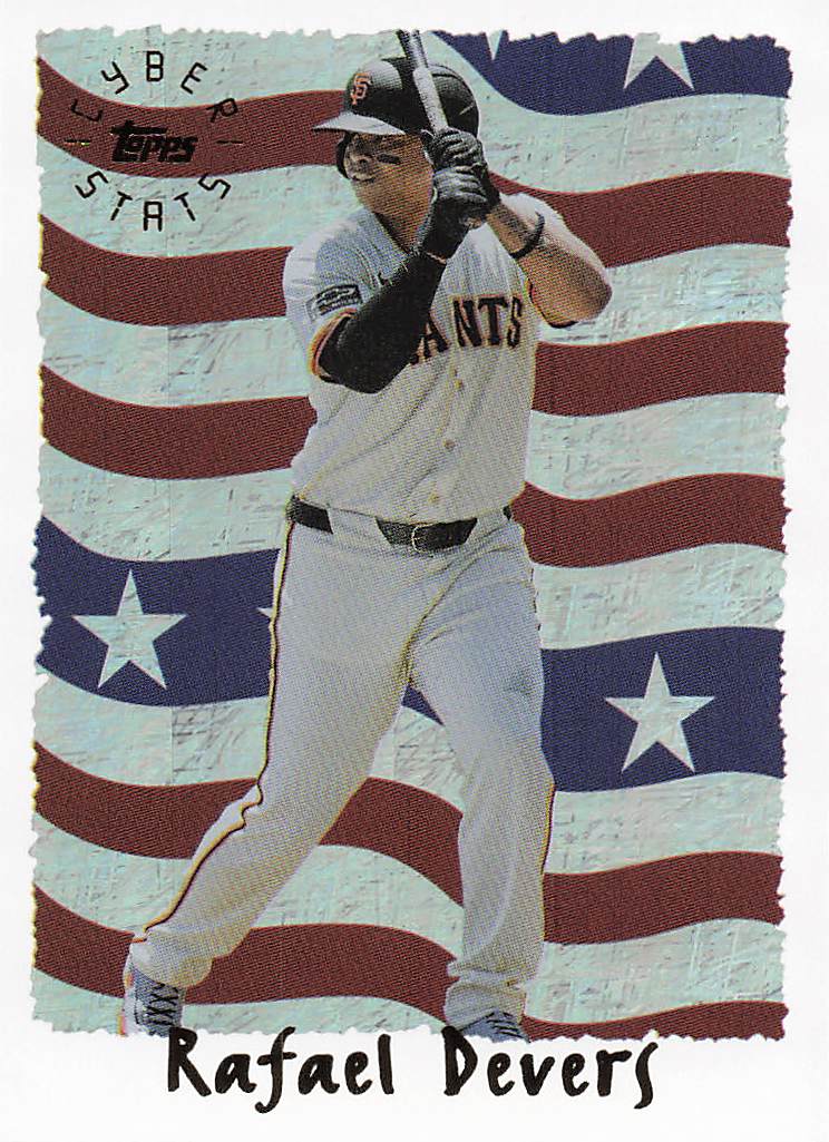 2025 Topps Archives Baseball 1995 Topps Cyberstats Rafael Devers #95C-15
