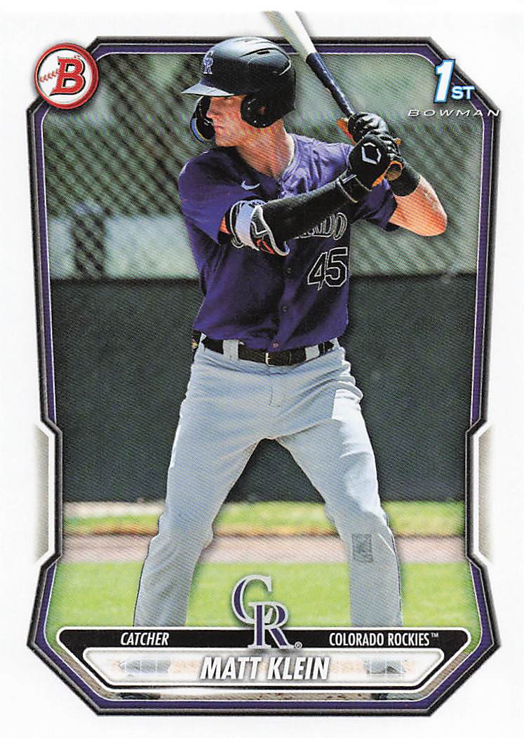 2026 Bowman Baseball Prospects Matt Klein #BP-146