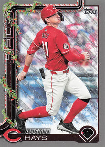 2025 Topps Holiday Baseball Silver Glitter Holiday Austin Hays #H67