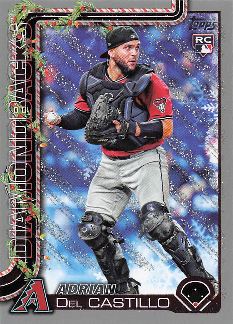 2025 Topps Holiday Silver Glitter Holiday Adrian Del Castillo #H181 Rookie