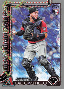 2025 Topps Holiday Silver Glitter Holiday Adrian Del Castillo #H181 Rookie