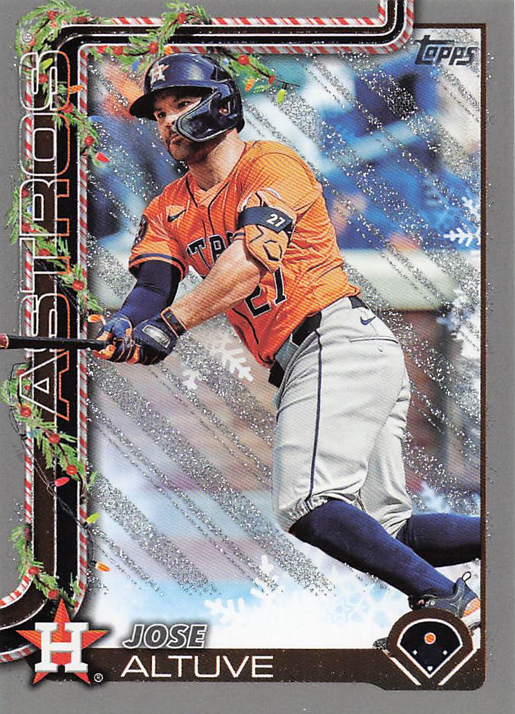 2025 Topps Holiday Baseball Silver Glitter Holiday Jose Altuve #H163