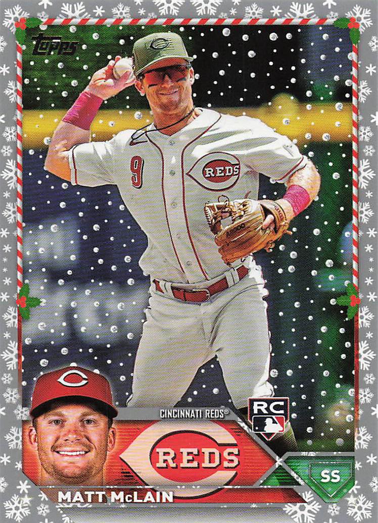 2023 Topps Holiday Baseball Metallic Golden Matt McLain #H196
