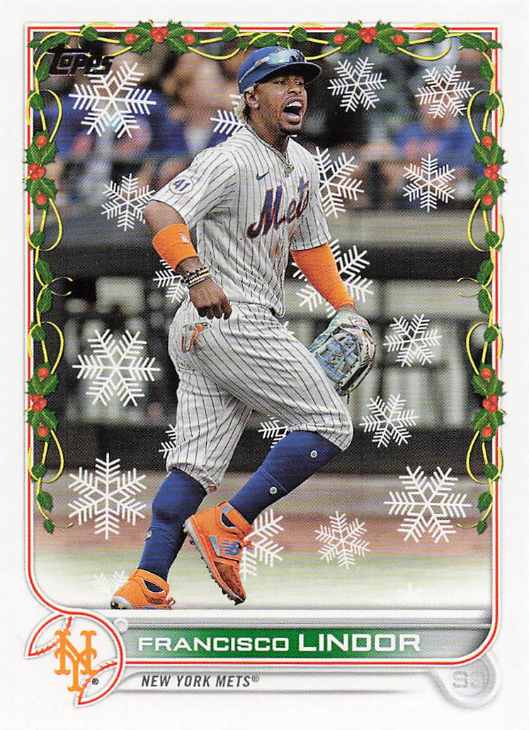 2022 Topps Holiday Baseball Francisco Lindor #HW90