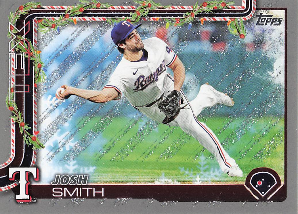 2025 Topps Holiday Baseball Silver Glitter Holiday Josh Smith #H153