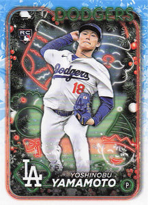2024 Topps Holiday Baseball Yoshinobu Yamamoto #H88 Rookie
