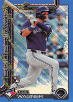 2025 Topps Holiday Blue Metallic Glitter Holiday Will Wagner #H108 Rookie