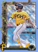 2025 Topps Holiday Light Blue & White Glitter Holiday Andrew McCutchen #H79