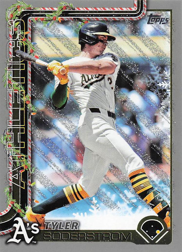 2025 Topps Holiday Baseball Silver Glitter Holiday Tyler Soderstrom #H32