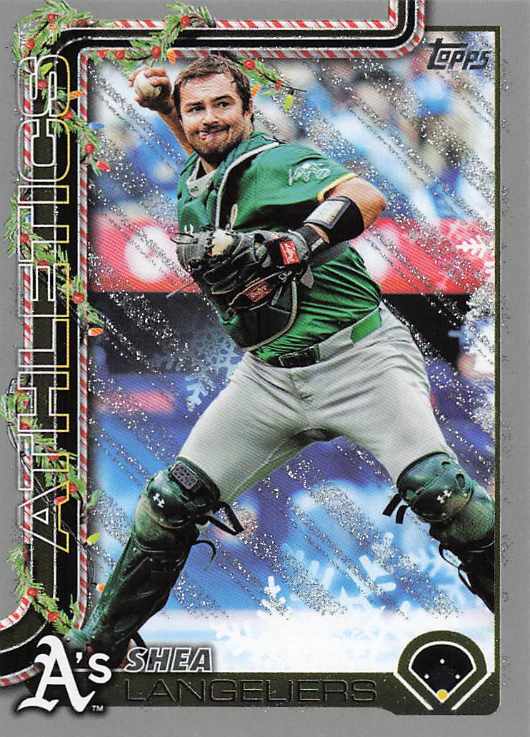 2025 Topps Holiday Baseball Silver Glitter Holiday Shea Langeliers #H102