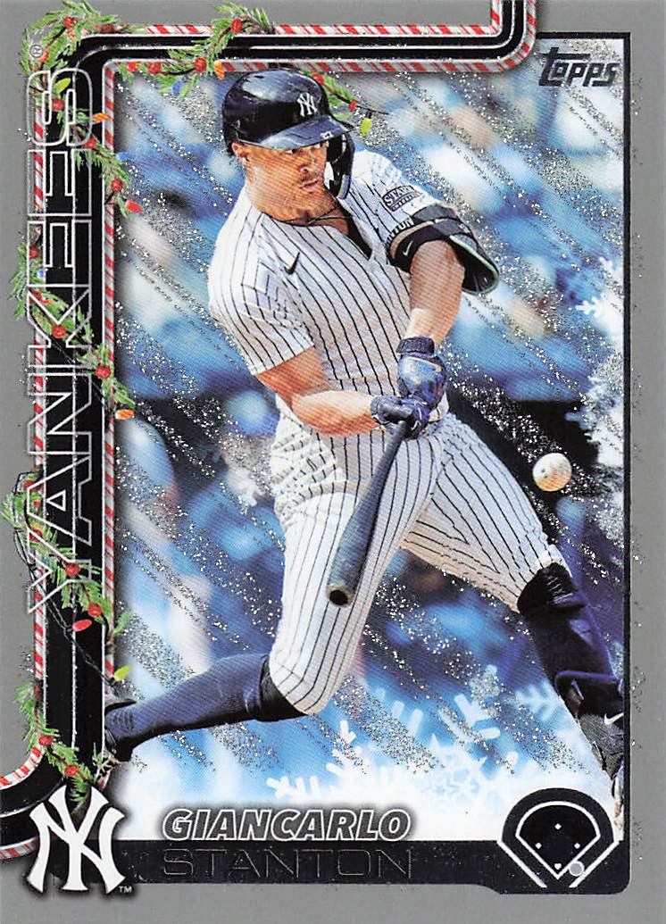2025 Topps Holiday Baseball Silver Glitter Holiday Giancarlo Stanton #H29