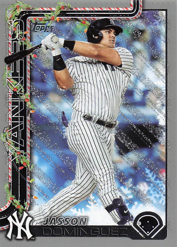 2025 Topps Holiday Baseball Silver Glitter Holiday Jasson Domínguez #H10