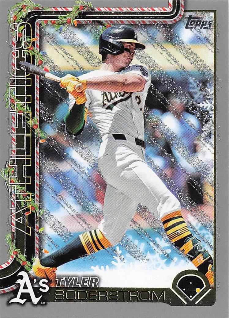 2025 Topps Holiday Baseball Silver Glitter Holiday Tyler Soderstrom #H32