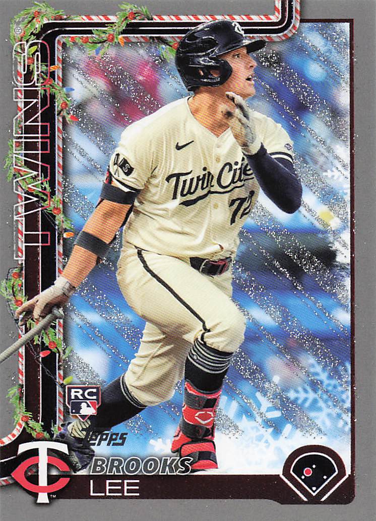 2025 Topps Holiday Baseball Silver Glitter Holiday Brooks Lee #H13 Rookie