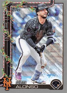 2025 Topps Holiday Baseball Silver Glitter Holiday Pete Alonso #H34