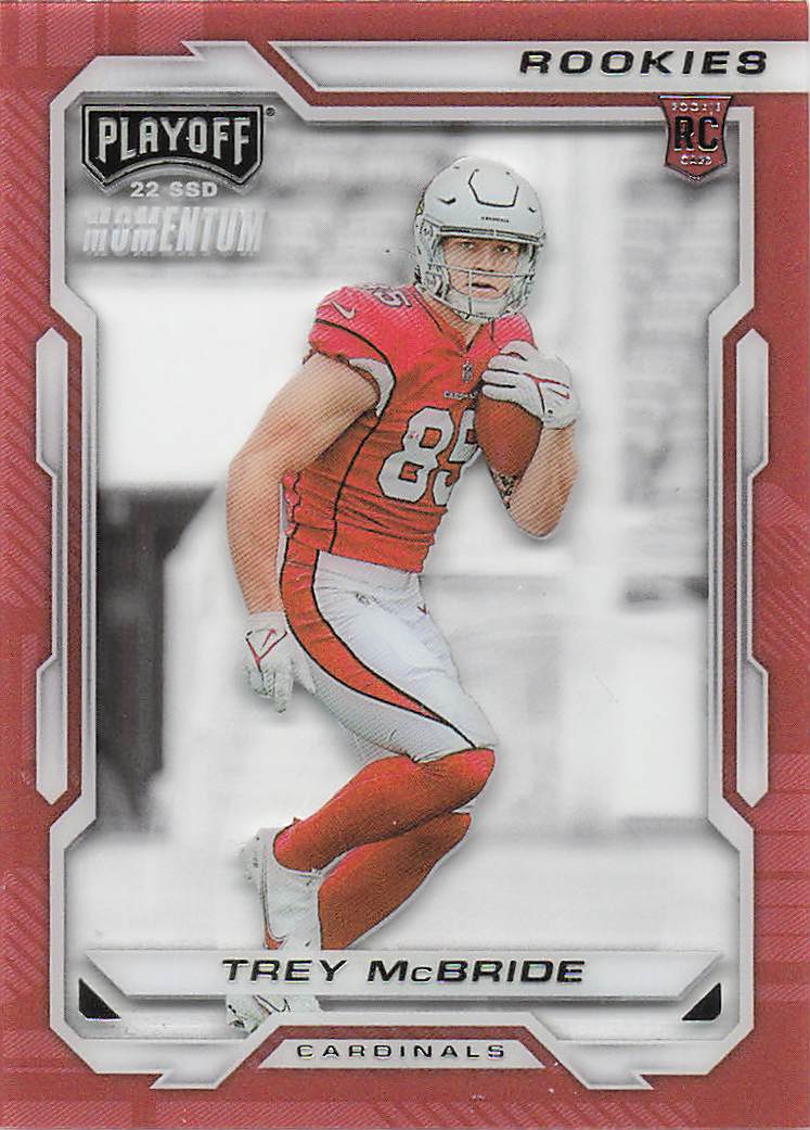 2022 Panini Chronicles Football Playoff Momentum Rookies Trey McBride #PMR-34
