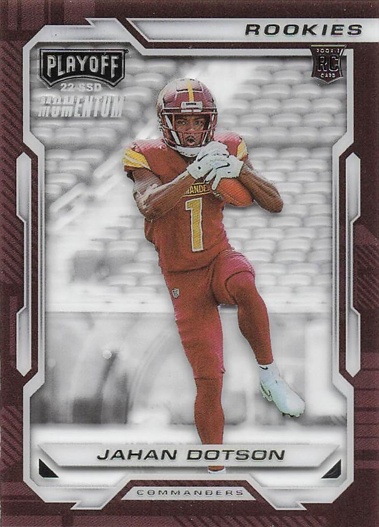 2022 Panini Chronicles Football Playoff Momentum Rookies Jahan Dotson #PMR-10