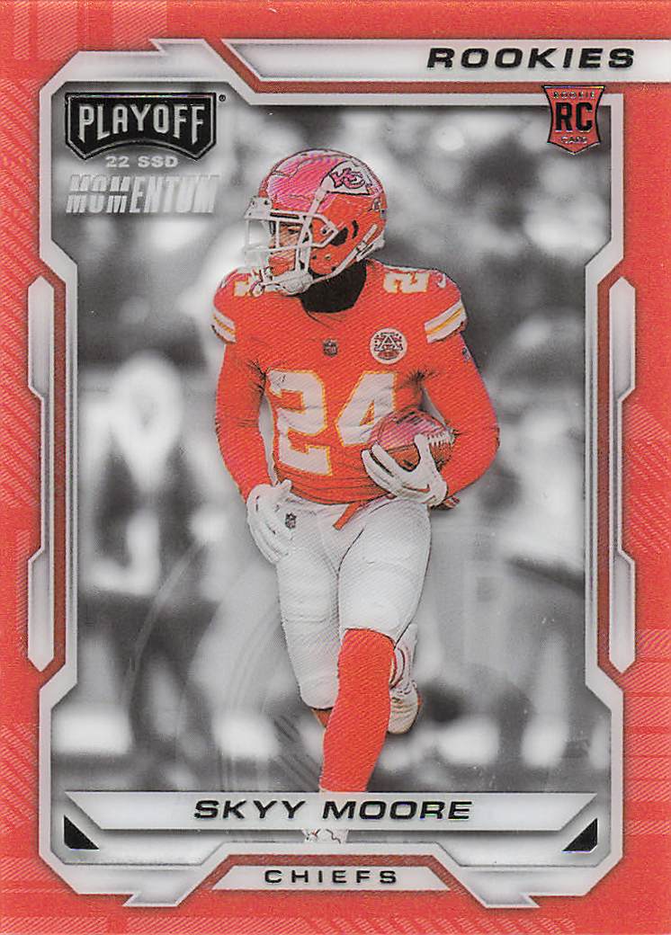 2022 Panini Chronicles Football Playoff Momentum Rookies Skyy Moore #PMR-22