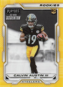 2022 Panini Chronicles Playoff Momentum Rookies Calvin Austin III #PMR-32