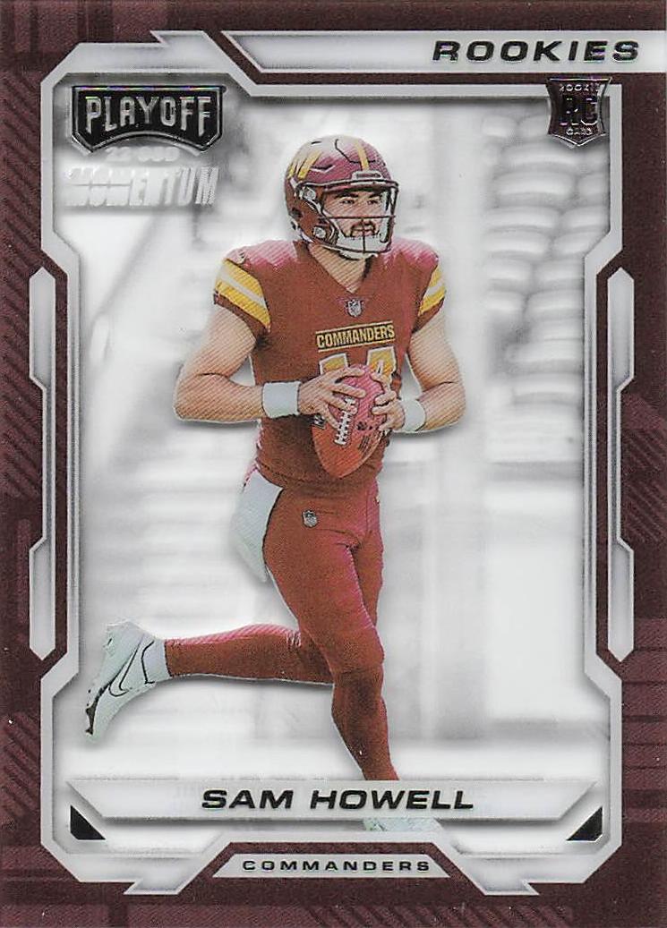 2022 Panini Chronicles Football Playoff Momentum Rookies Sam Howell #PMR-5