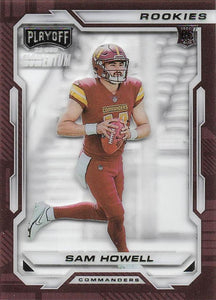 2022 Panini Chronicles Football Playoff Momentum Rookies Sam Howell #PMR-5