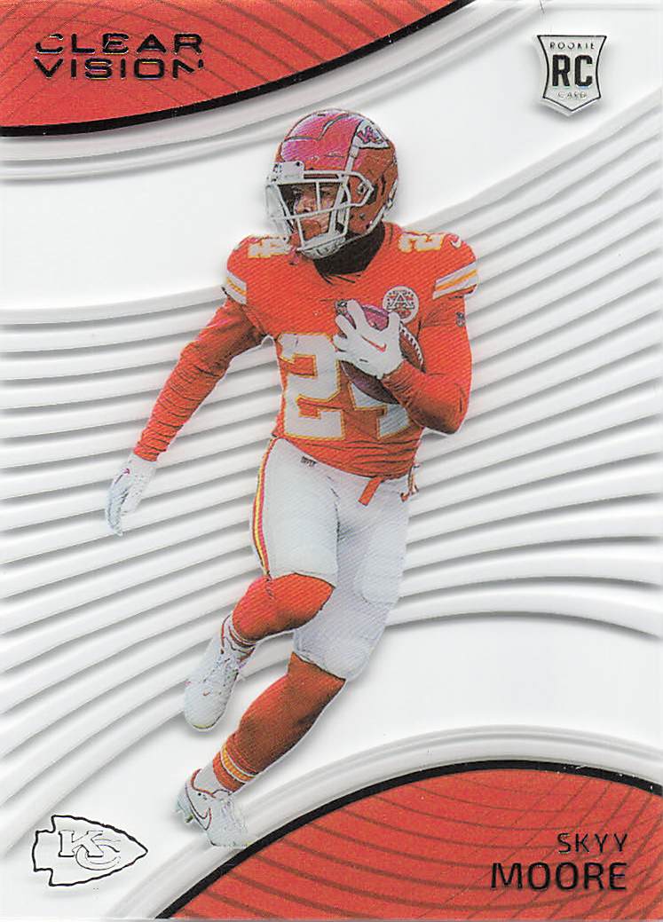 2022 Panini Chronicles Football Clear Vision Rookies Skyy Moore #CVR-21