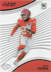 2022 Panini Chronicles Football Clear Vision Rookies Skyy Moore #CVR-21