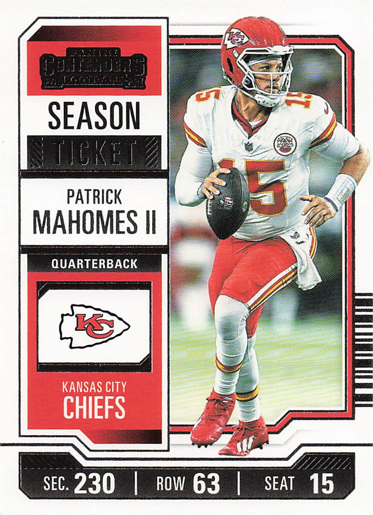 2023 Panini Contenders Football Season Ticket Retail Patrick Mahomes II #51