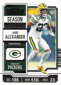 2023 Panini Contenders Football Season Ticket Retail Jaire Alexander #38