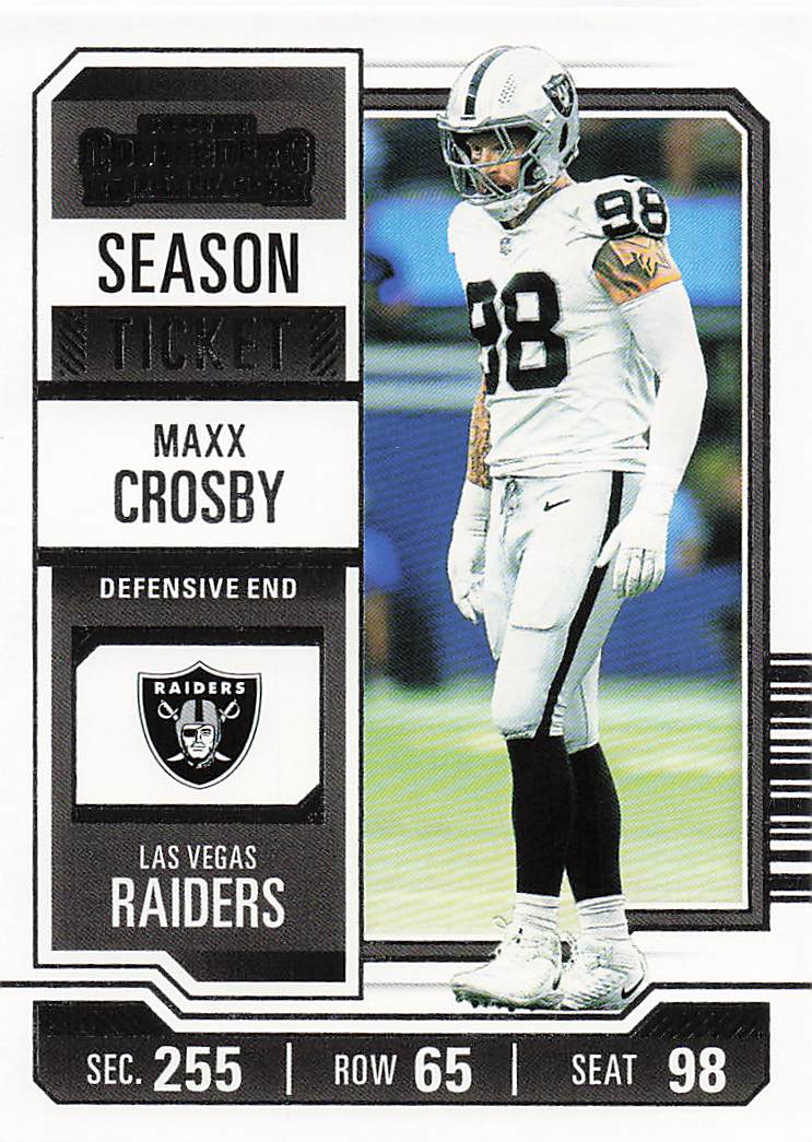 2023 Panini Contenders Football Season Ticket Retail Maxx Crosby #56