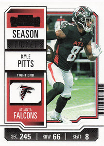 2023 Panini Contenders Football Season Ticket Retail Kyle Pitts #6
