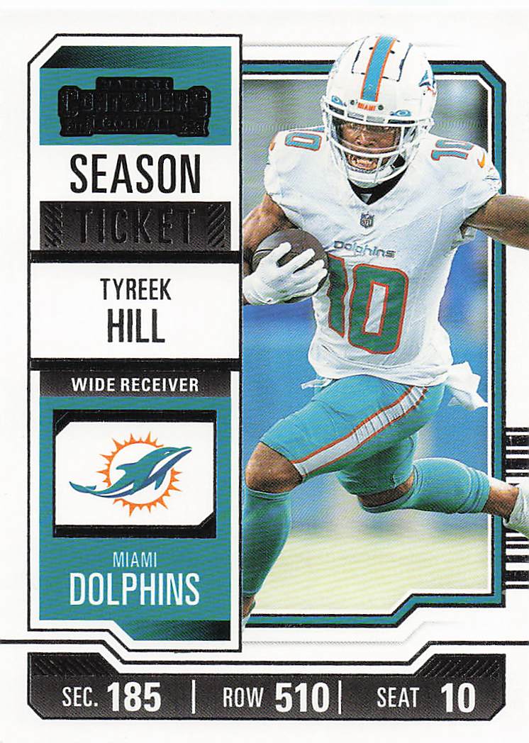 2023 Panini Contenders Football Season Ticket Retail Tyreek Hill #65