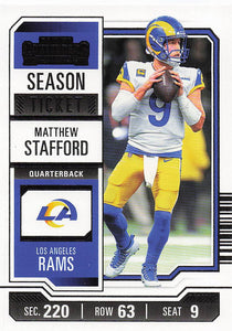 2023 Panini Contenders Football Season Ticket Retail Matthew Stafford #62