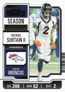2023 Panini Contenders Football Season Ticket Retail Patrick Surtain II #31
