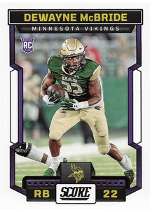 2023 Score Football DeWayne McBride #333 Rookie