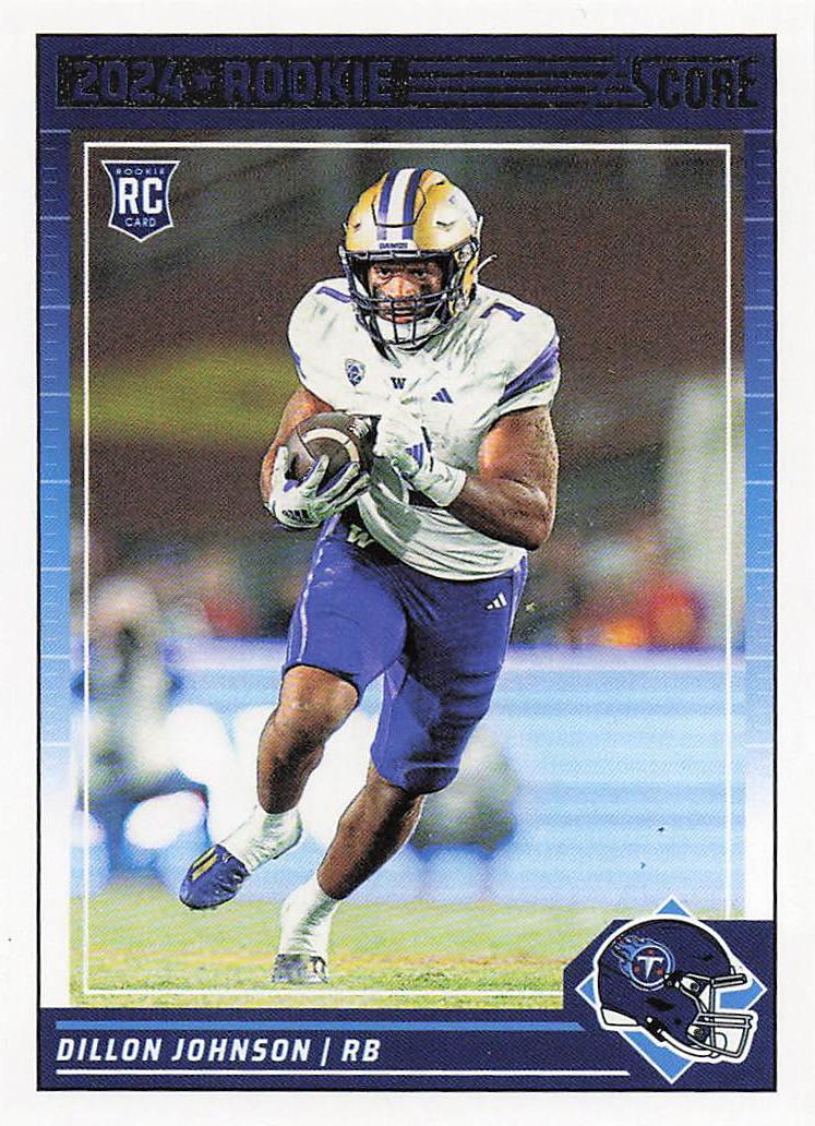 2024 Score Football Dillon Johnson #301 Rookie