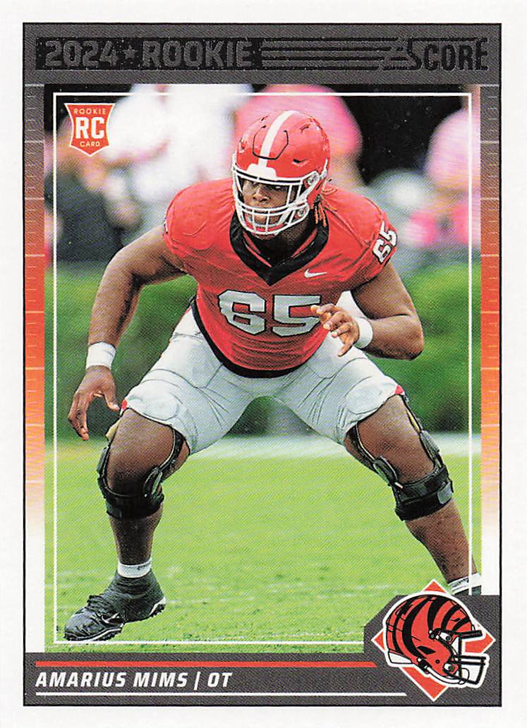 2024 Score Football Amarius Mims #329 Rookie