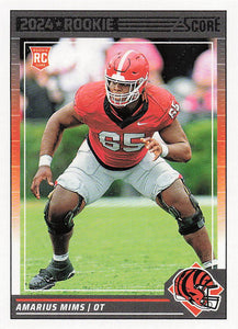 2024 Score Football Amarius Mims #329 Rookie