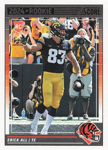 2024 Score Football Erick All #386 Rookie