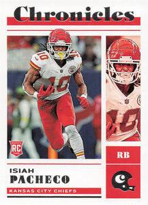 2022 Panini Chronicles Football Isiah Pacheco #36 Rookie